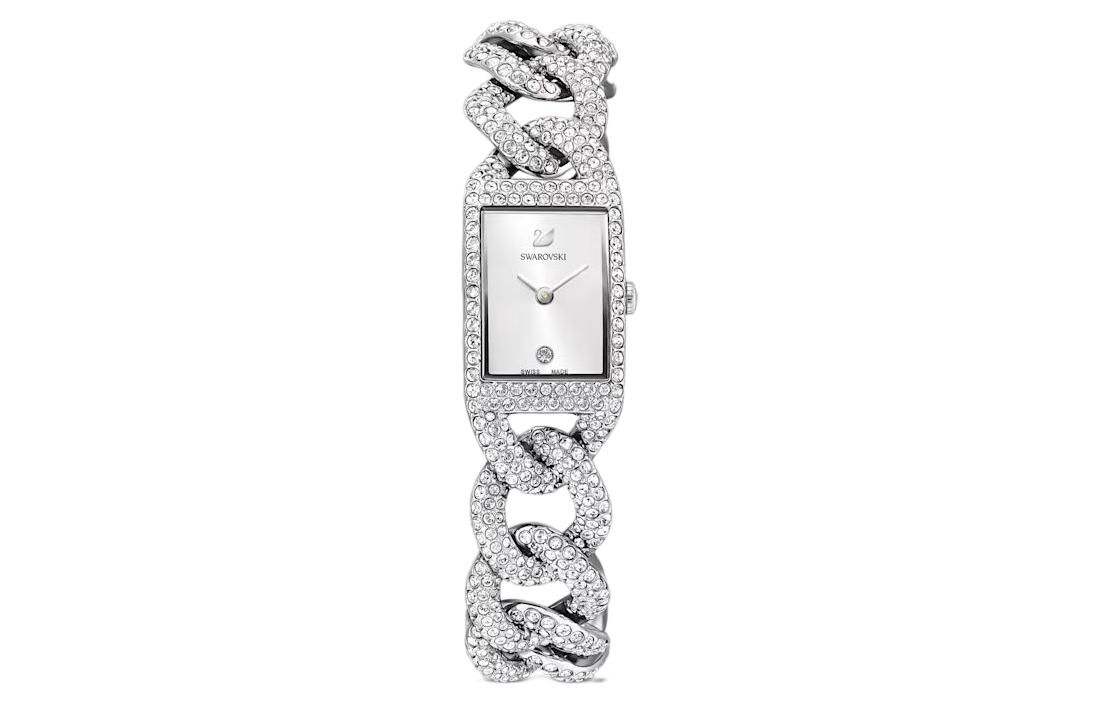 

Swarovski Часы UptownCocktail Wrist Watch Quartz Movement Stainless Steel Strap Gold Dial Women's, Silver Dial