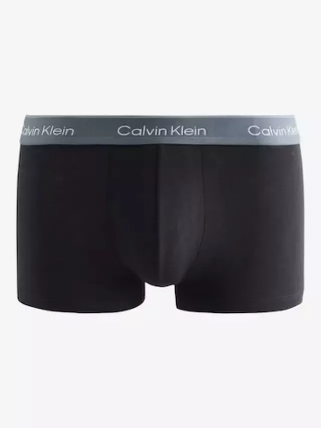 Трусы Icon из эластичного хлопка с низкой посадкой, комплект из 3 штук, черные Calvin Klein — фото 3