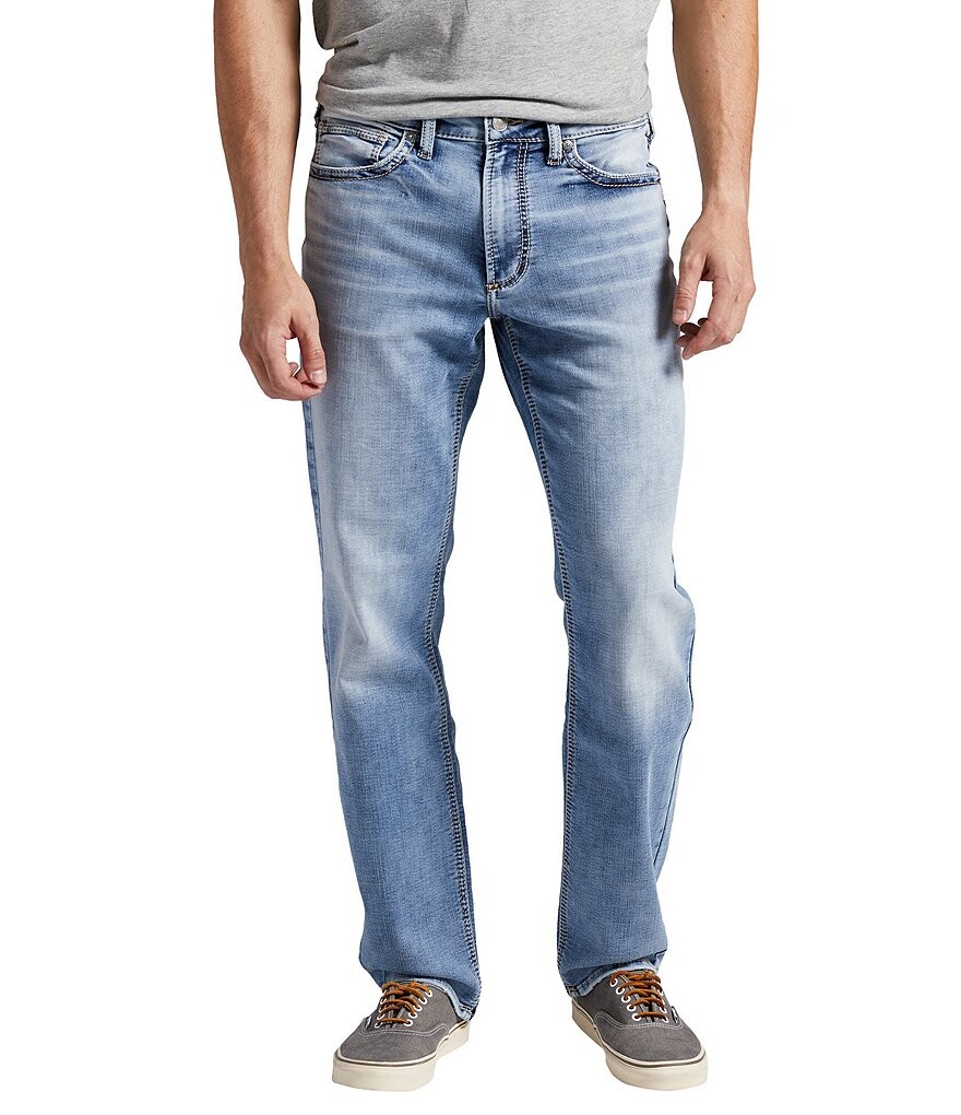 

Светлые джинсы с зауженными штанинами Silver Jeans Co. Eddie Classic Fit, синий