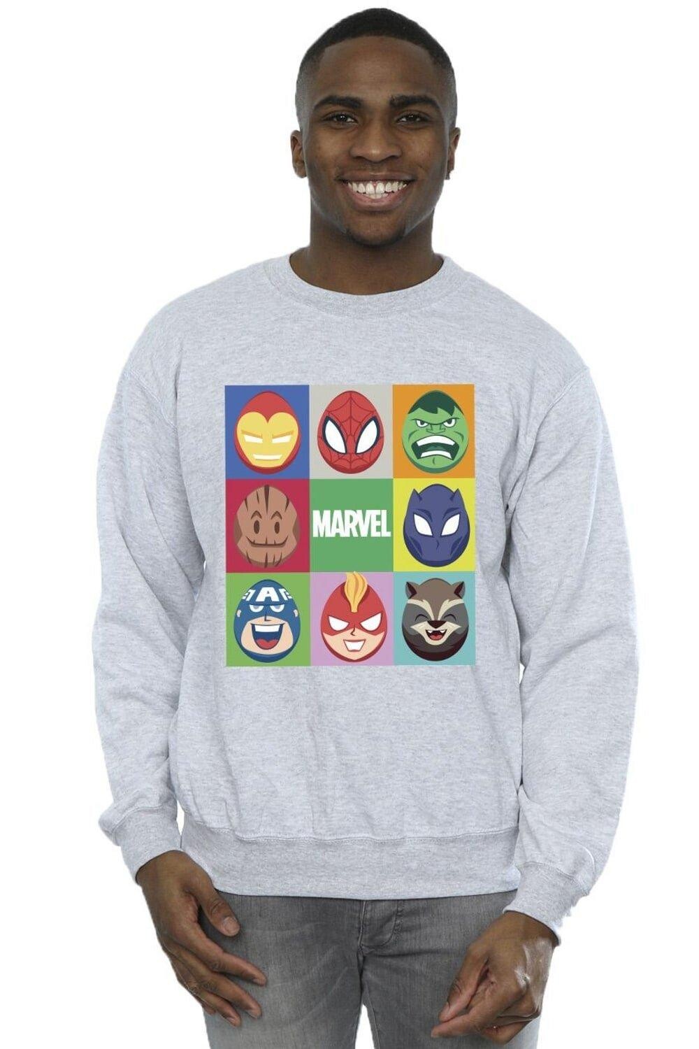 

Толстовка с пасхальными яйцами Marvel, серый