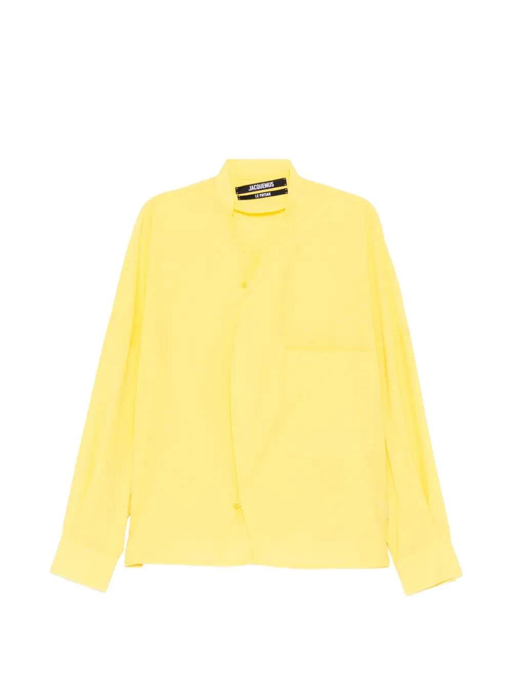 Рубашка с запахом и карманом Jacquemus, желтый