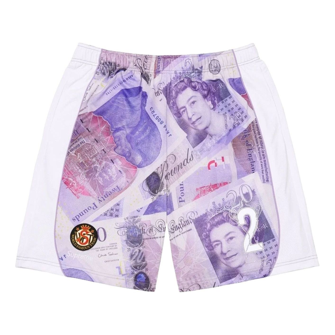 

Футбольные шорты Supreme FW25 Pounds 'White'