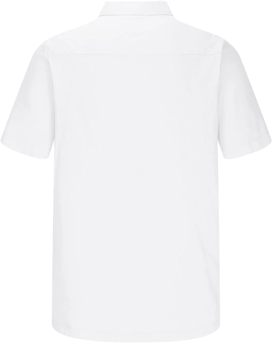 Мужская рубашка поло slim fit, белый, размерная сетка S-2XL — фото 2