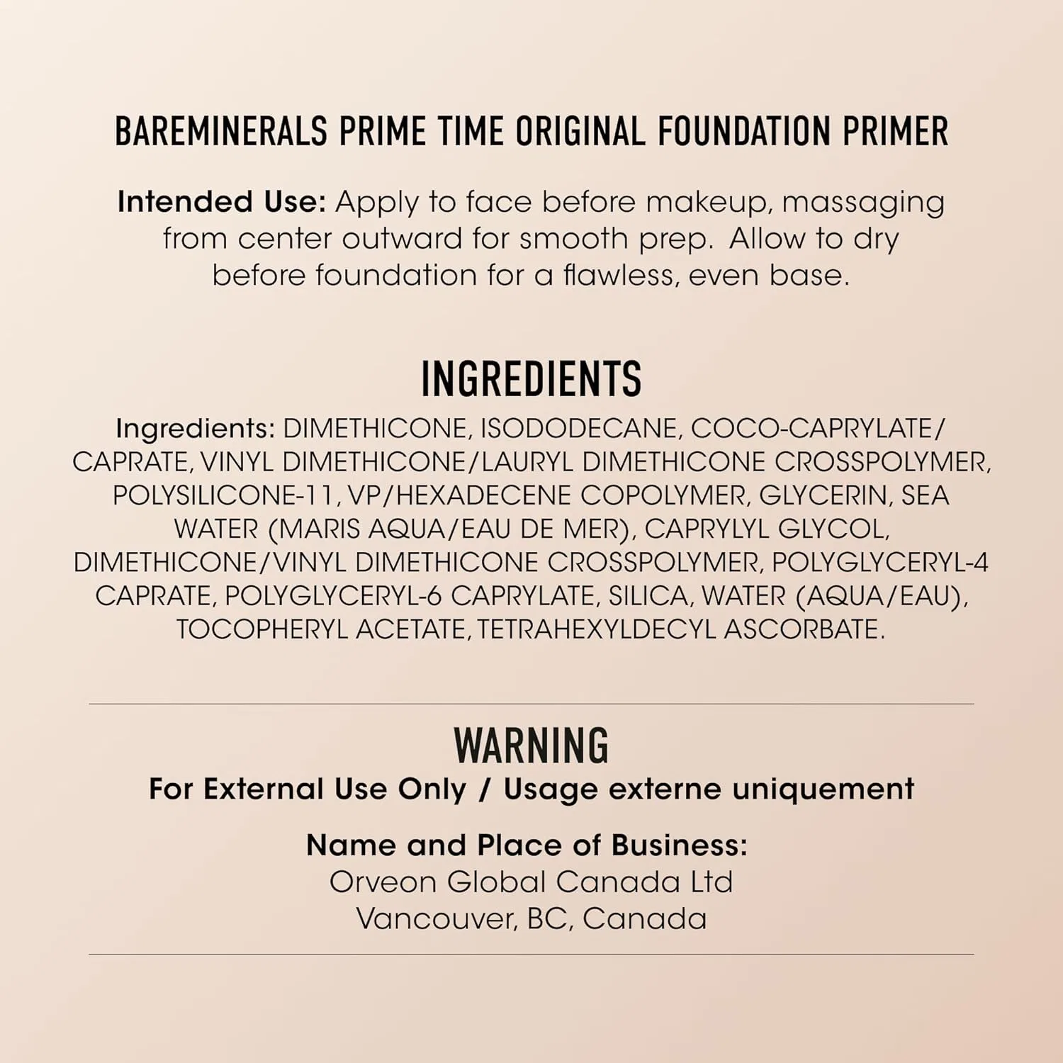 Оригинальный праймер для лица «Prime Time Original Foundation Primer» от bareMinerals Bareminerals — фото 2