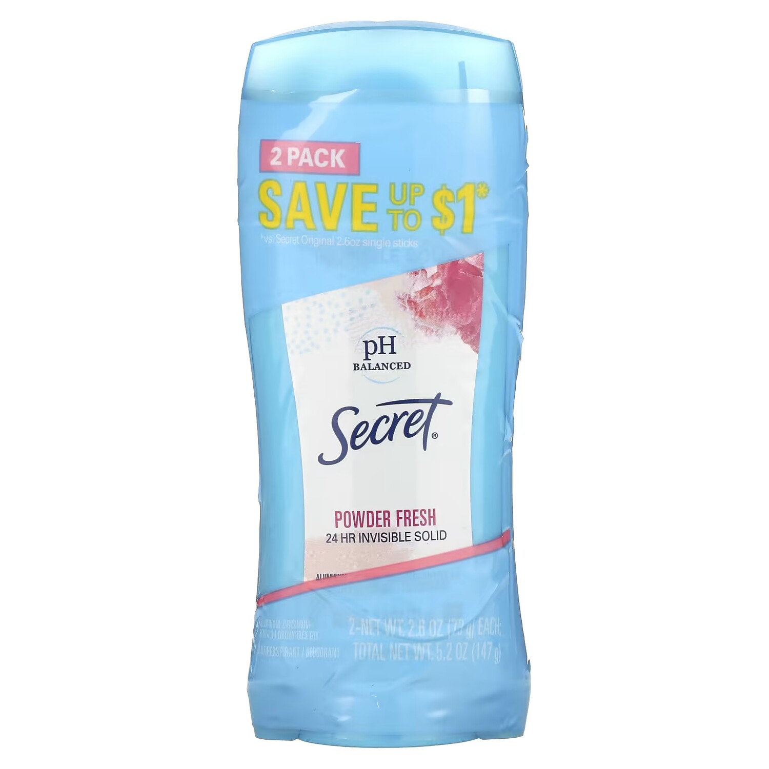 Антиперспирант Secret Invisible Solid Powder Fresh pH-сбалансированный — фото 2