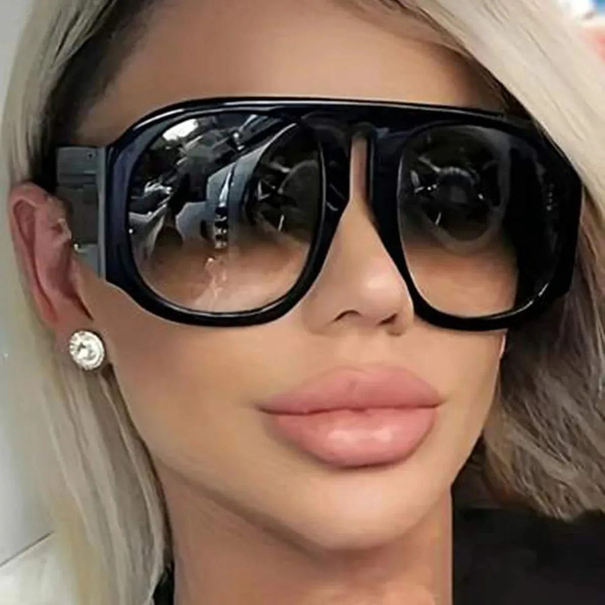 

Солнцезащитные очки UV400 для мужчин и женщин - увеличенная оправа и цельная градиентная расцветка - для занятий спортом на открытом воздухе и вождения DSVIGF, 02