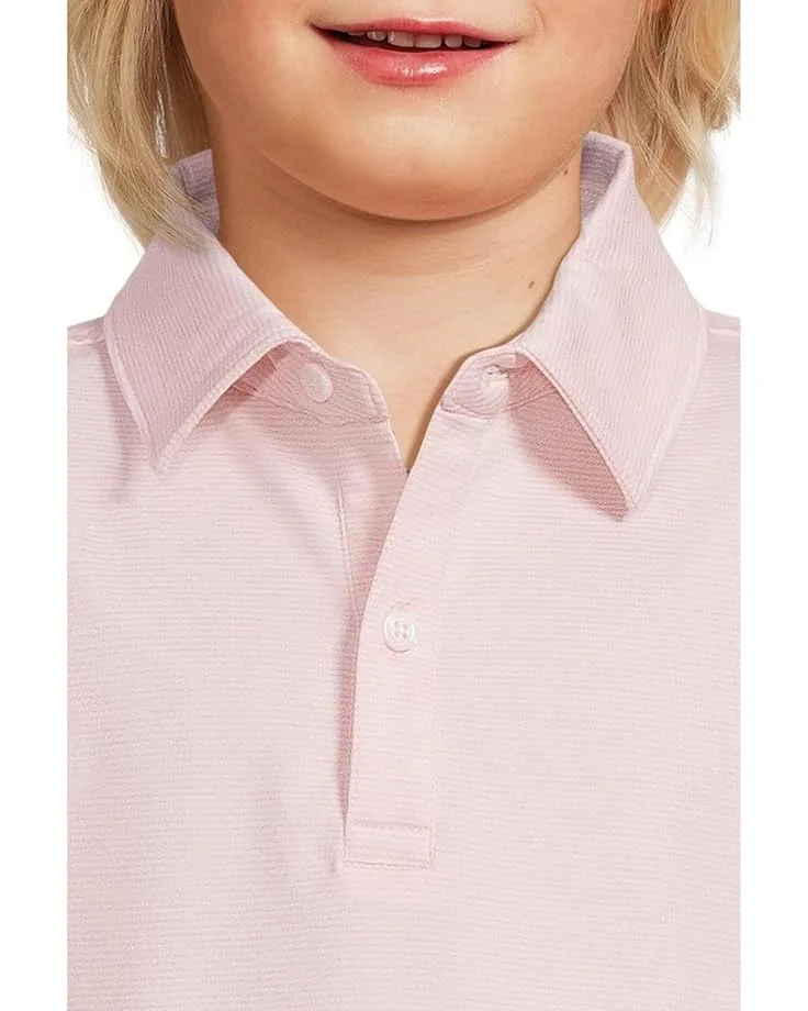 Поло Johnston & Murphy Kids Micro Stripe Polo (Big Kid), Pink — фото 3