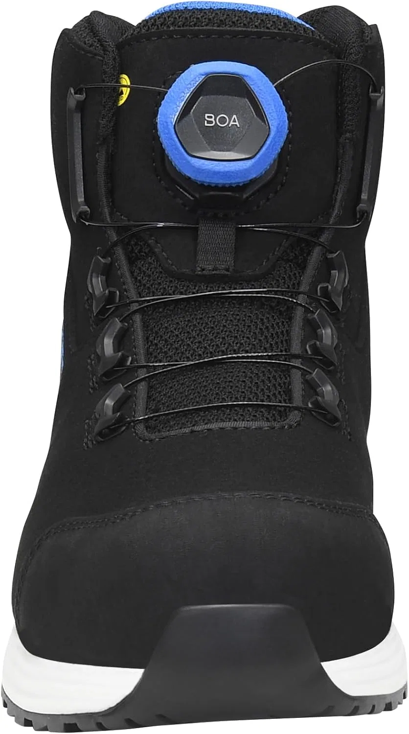 Защитные ботинки ELTEN JORAN BOA Blue Mid ESD S3L, женские и мужские, текстильные, с пластиковым носком, легкие, спортивные, черно-синие — фото 4