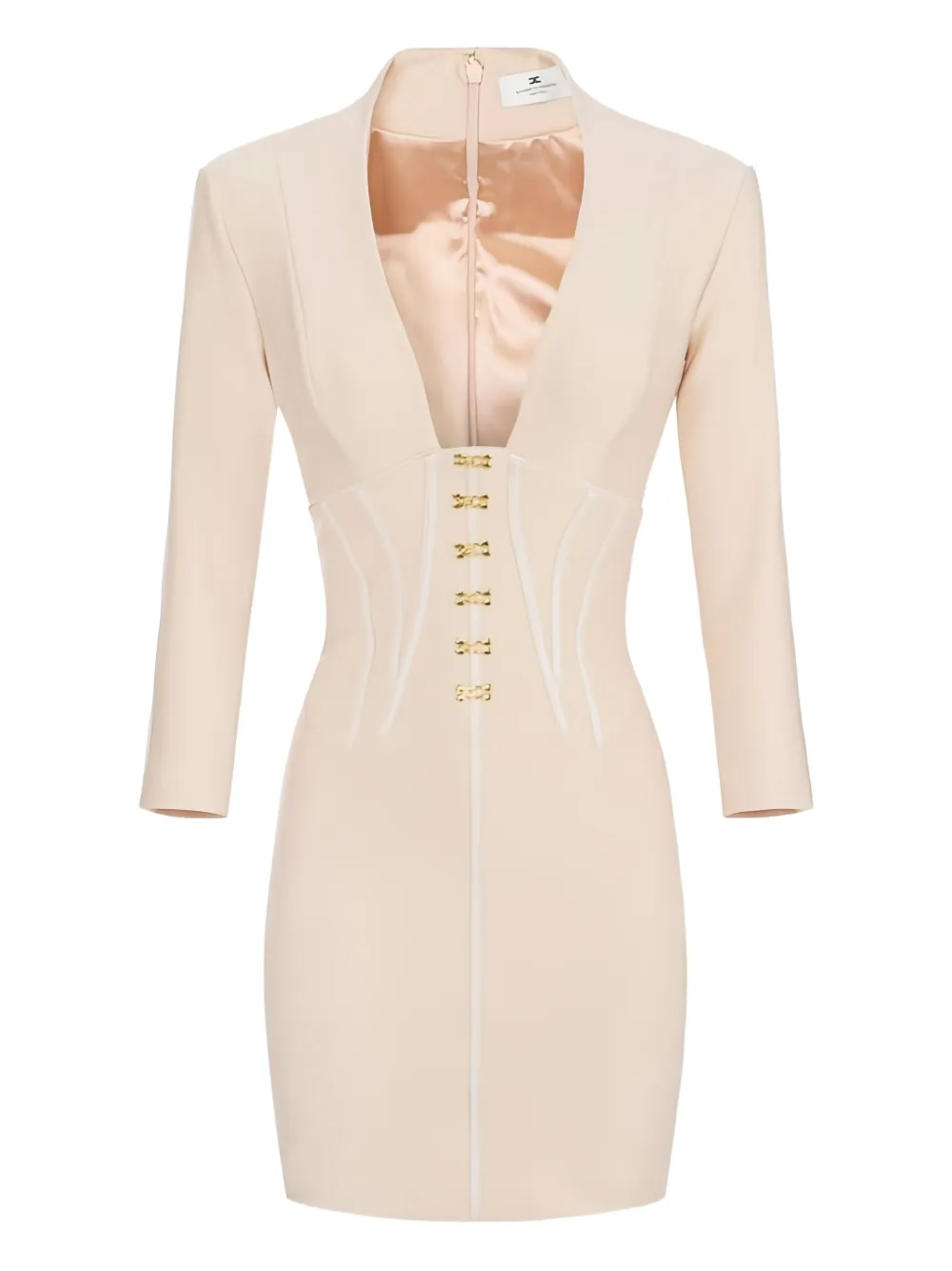 

Мини-платье с корсетной отделкой Elisabetta Franchi, розовый