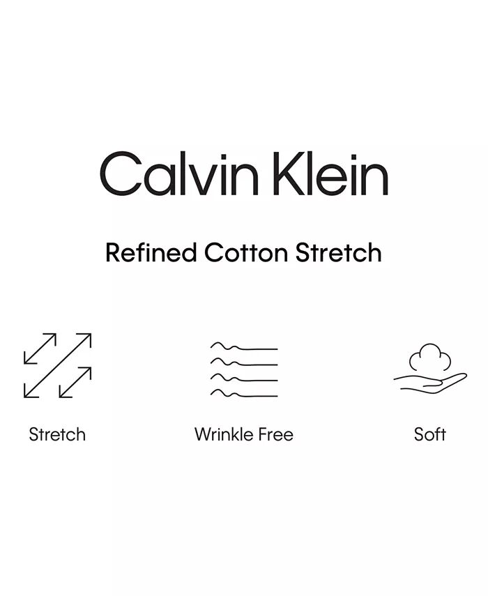 Мужская изысканная облегающая рубашка-стрейч Calvin Klein, белый — фото 4