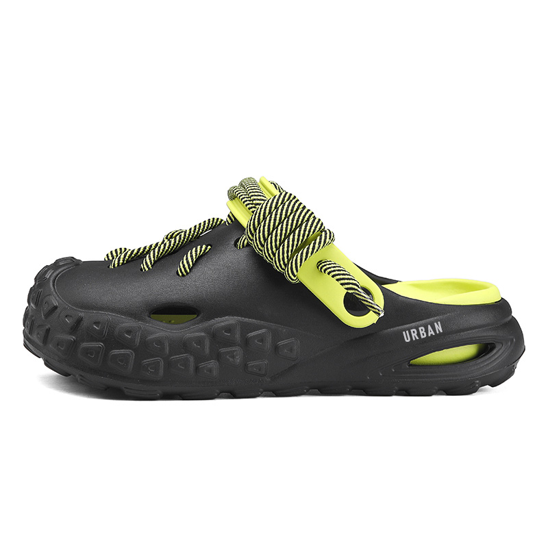 

URBAN AUTHENTIC Клоги унисекс черно-зеленые, цвет Black Green