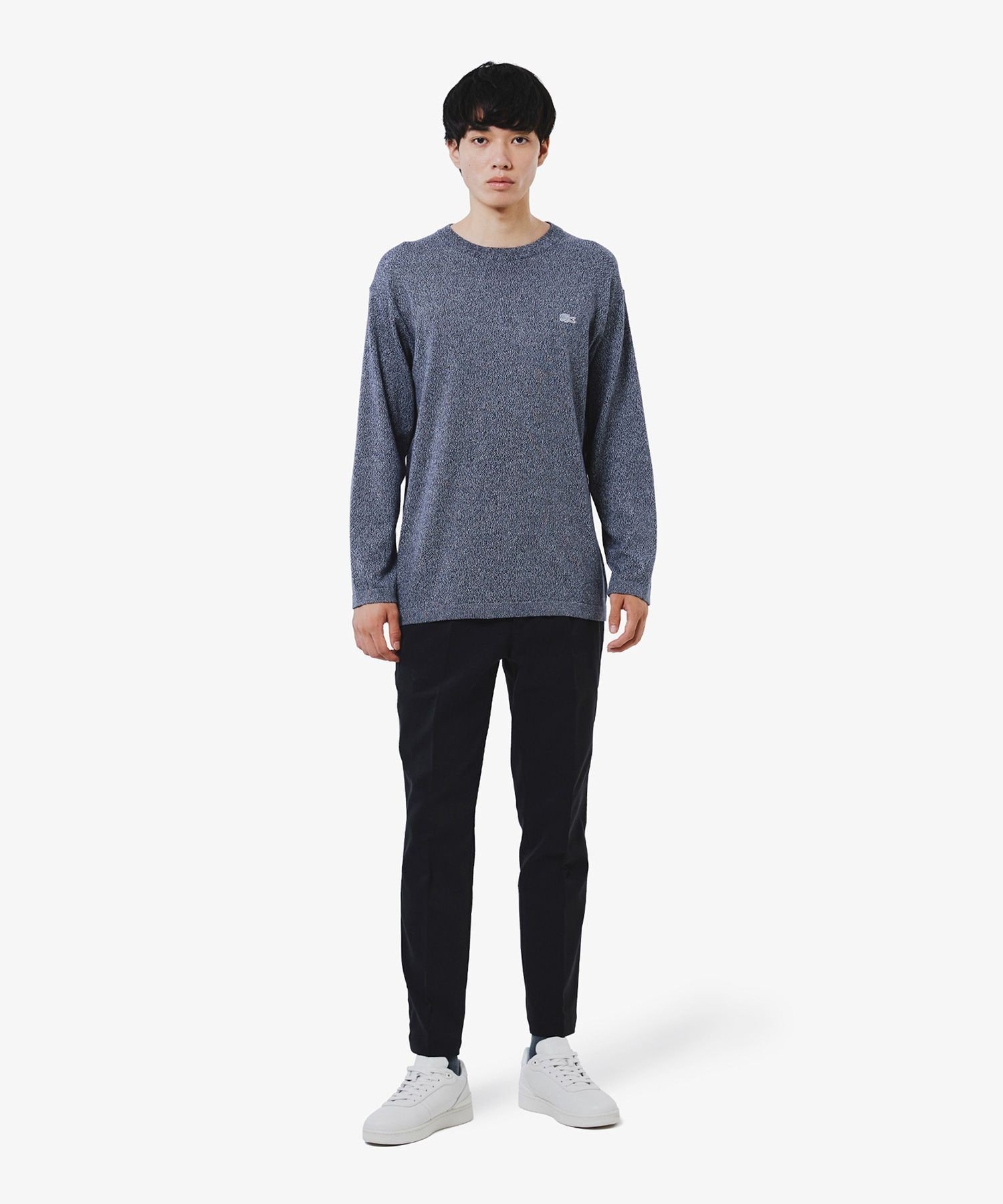 Приталенные брюки из эластичной ткани, напоминающей шерсть LACOSTE, Black — фото 2