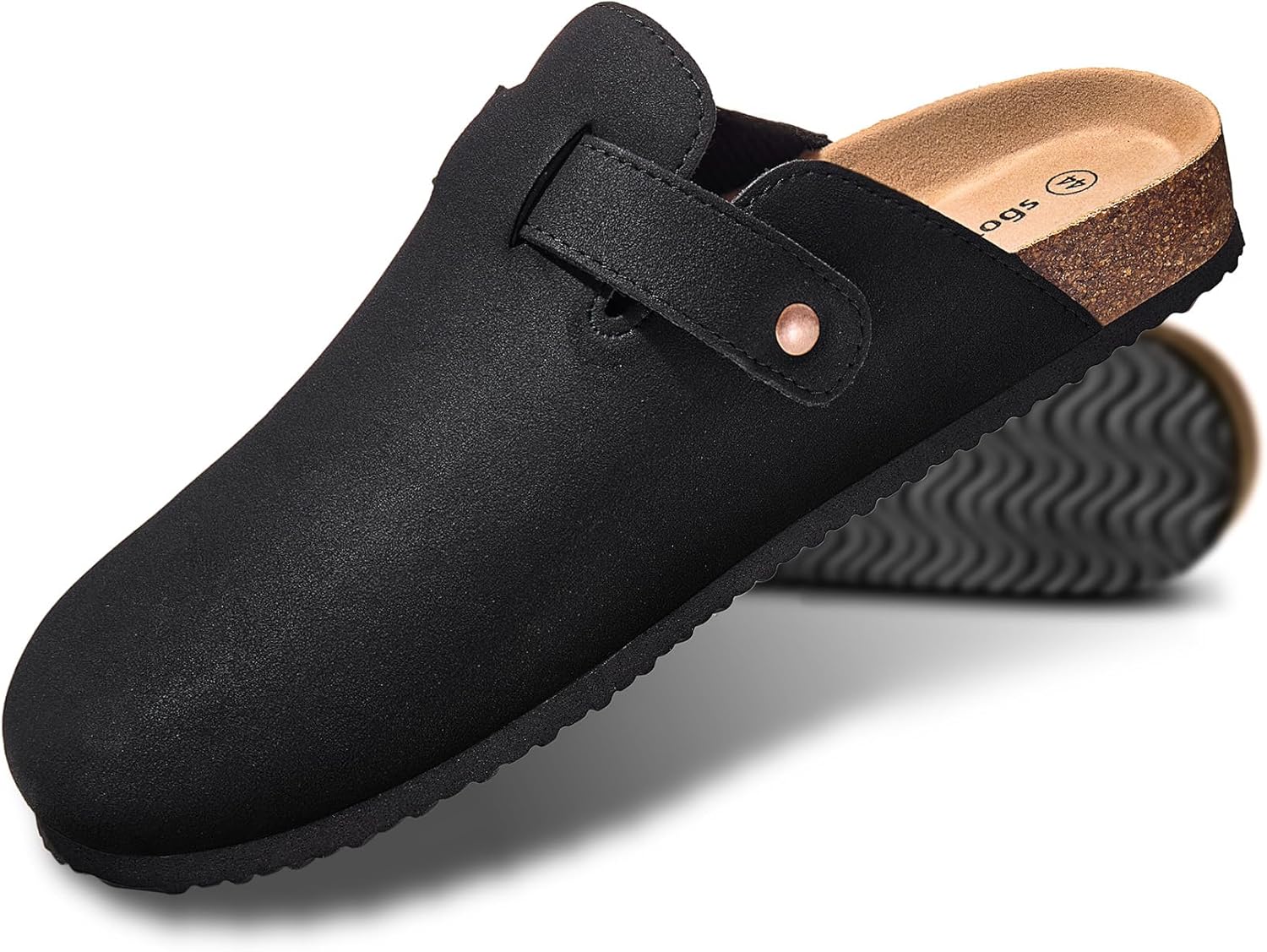 

Мужские сабо KEMISANT - удобные замшевые мюли, тапочки-сандалии, обувь для медсестер, унисекс - с мягкой пробковой стелькой, черный