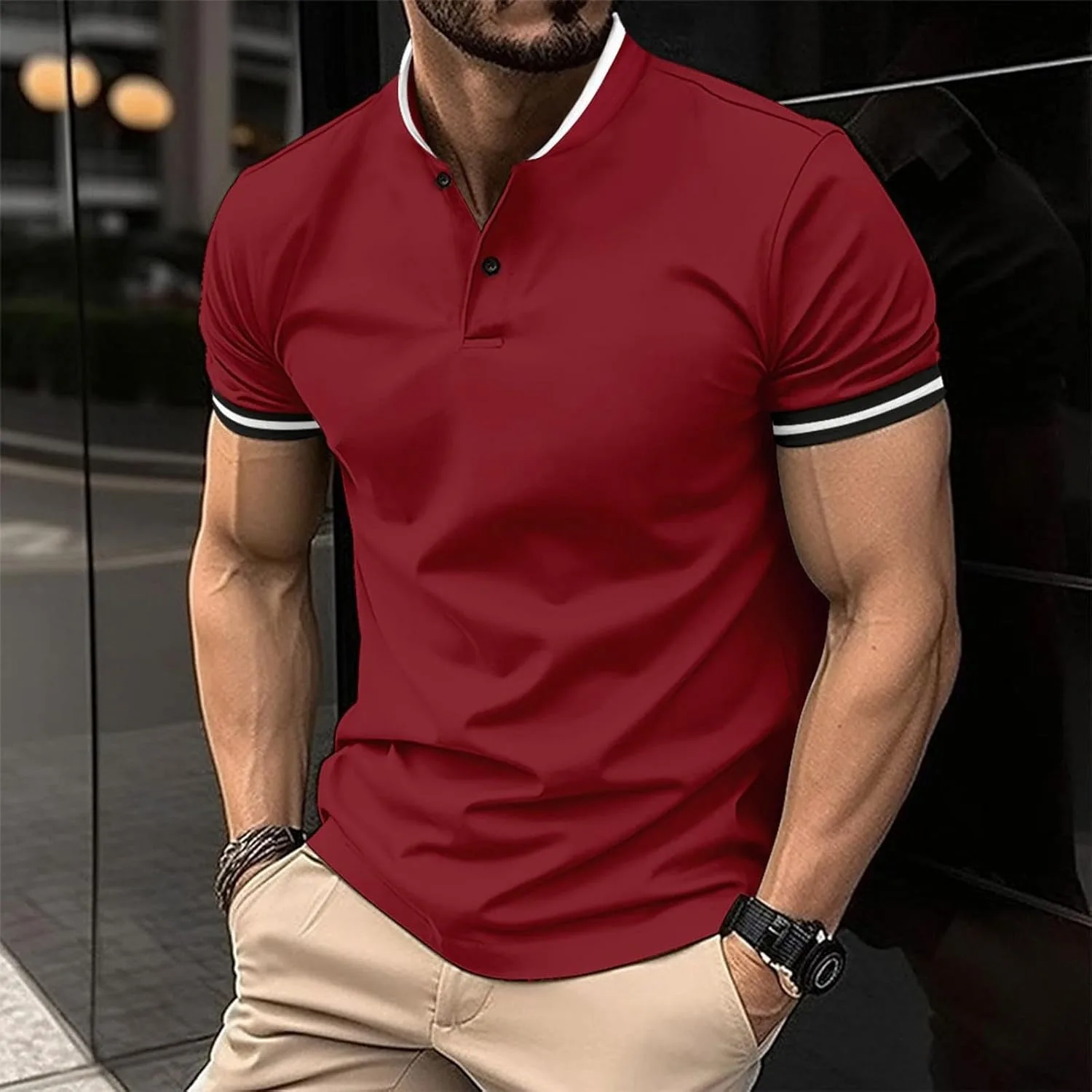 Мужская поло с коротким рукавом Casual — фото 2
