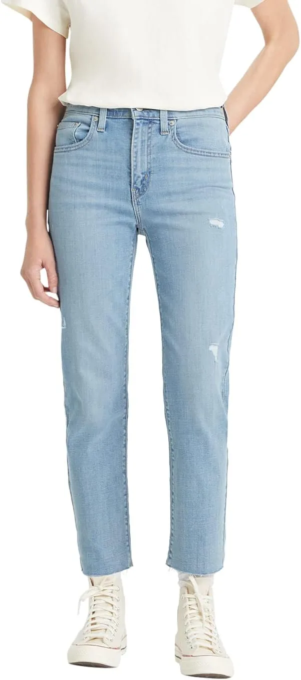 Levi's Women's 724 джинсы с высокой посадкой прямого кроя, светло-индиго