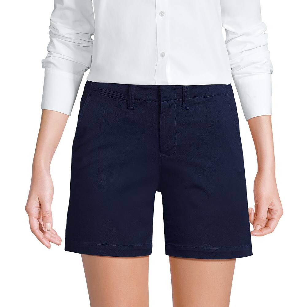 

Женские шорты чинос Lands End Classic 7 Lands' End, цвет Deep Sea Navy