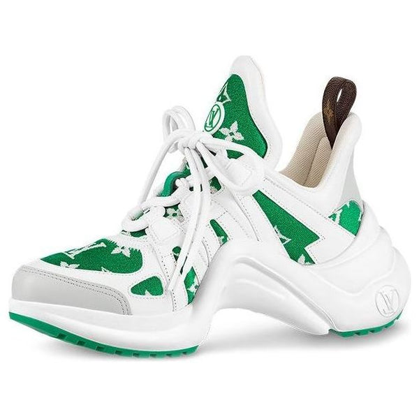 Кроссовки lv archlight sneakers 'white with green monogram' Louis Vuitton, белый