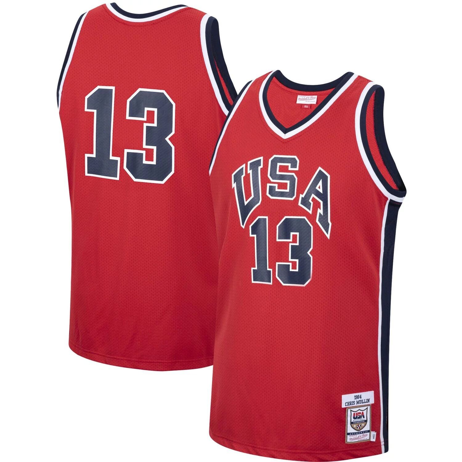 

Мужская красная баскетбольная майка Mitchell & Ness Chris Mullin США 1984 года выпуска, Красный, Мужская красная баскетбольная майка Mitchell & Ness Chris Mullin США 1984 года выпуска