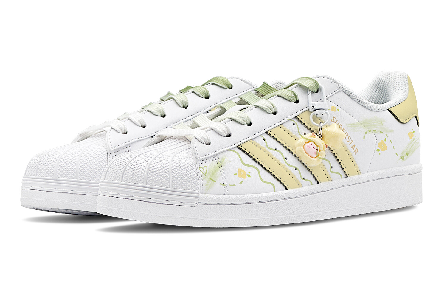 Кроссовки adidas originals Superstar Skateboarding Shoes Unisex Low-top Green, желтый — фото 4