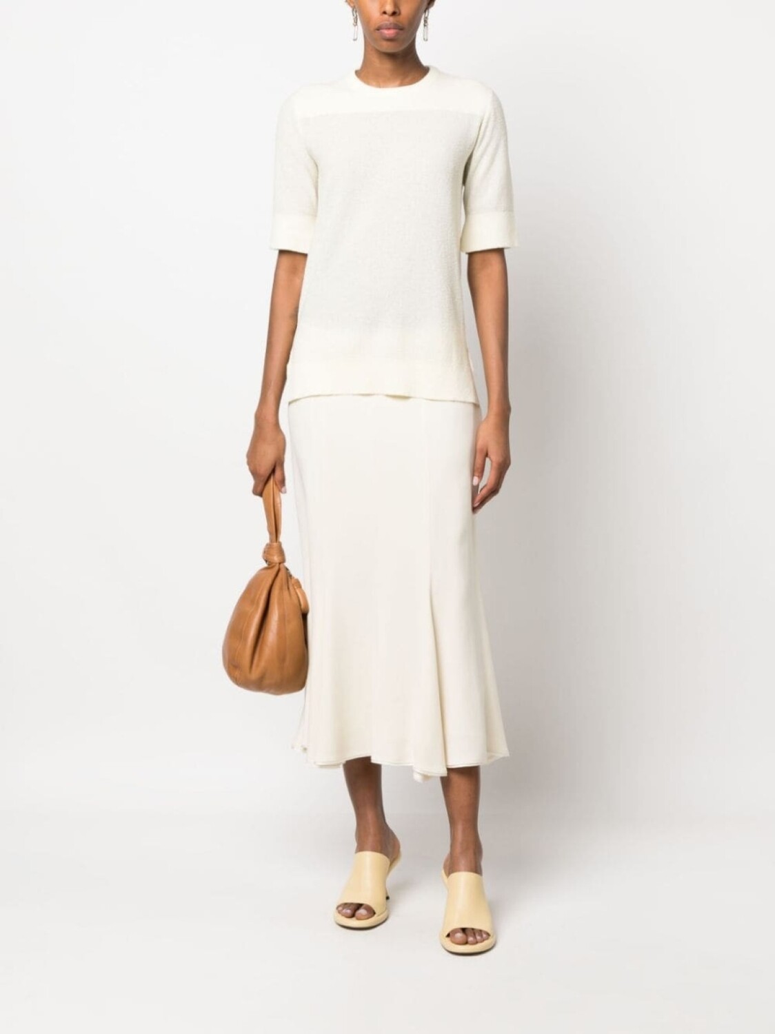 Футболка Jil Sander Crew Neck, кремово-белый — фото 2