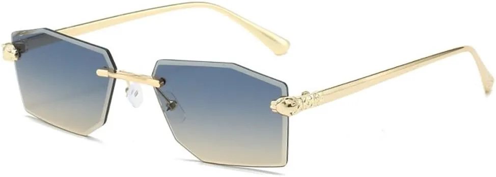 

Солнцезащитные очки прямоугольной формы для мужчин и женщин, оправа с золотистым леопардовым принтом, градиентные линзы, защита от ультрафиолета UV400 VFDHN, C3