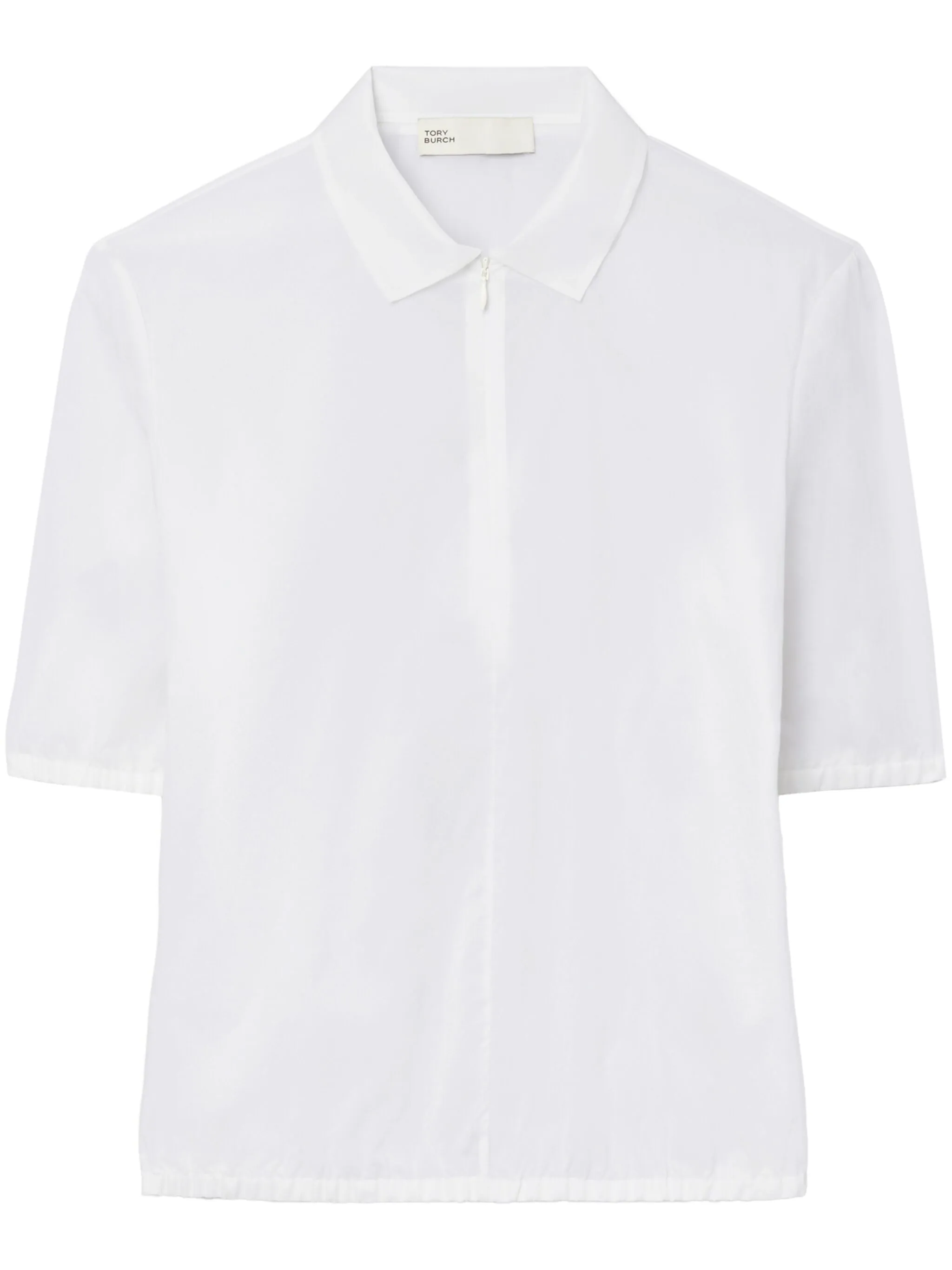 

Рубашка на молнии с короткими рукавами Tory Burch, белый