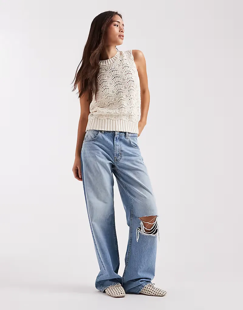 Вязаный топ Levis Hope Levi's, кремовый — фото 2
