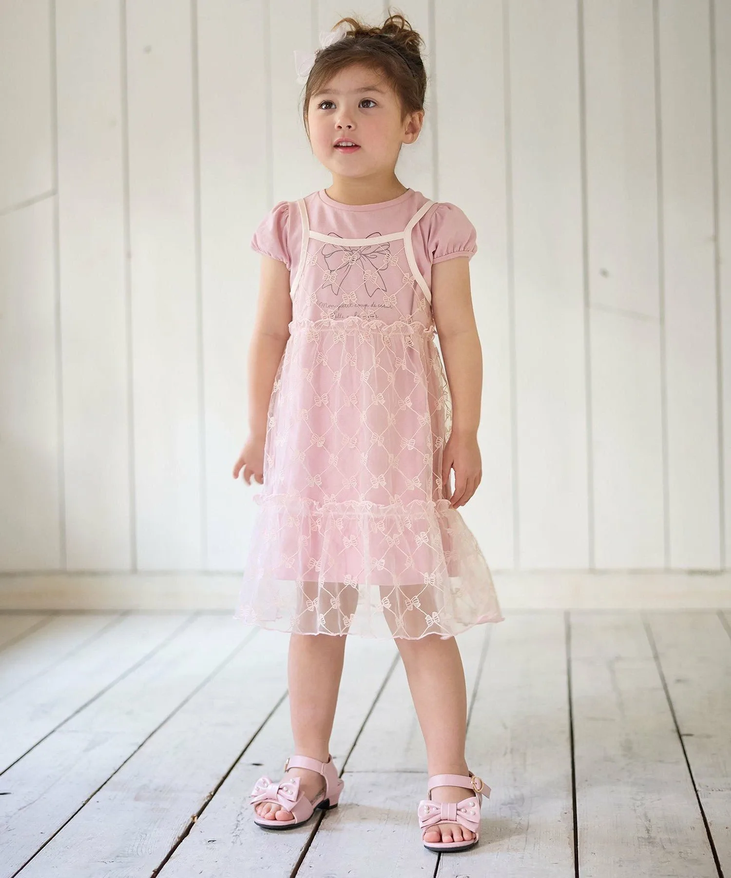 Платье-майка из тюля ANY KIDS, Pink [012] — фото 3