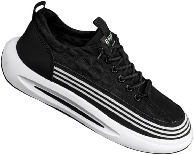 

Мужские модные повседневные спортивные кроссовки - поверхность из ткани, дышащие, противоскользящие и долговечные. Монолитный дизайн. Подходят для активного отдыха и повседневного использования Fmshi, черный