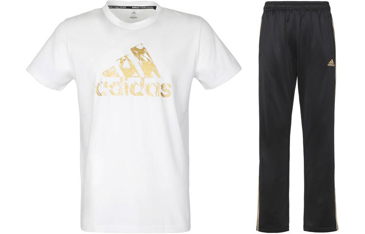 

Adidas Мужская повседневная спортивная одежда, Белое золото + Черное золото