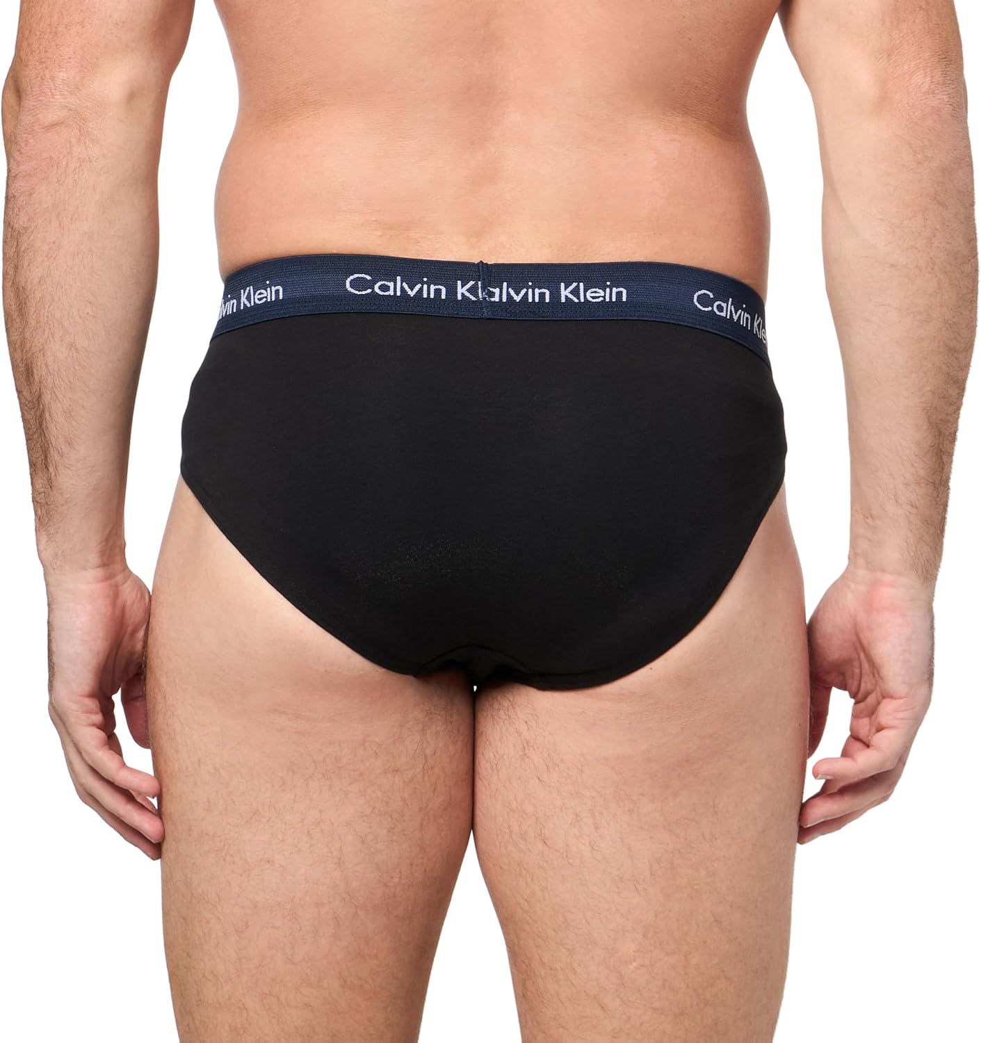 Комплект из 3 мужских трусов-брифов Calvin Klein из хлопка и эластичного материала, Black Bodies W/ Blue Shadow, Supreme Green, Chalk Wbs — фото 3