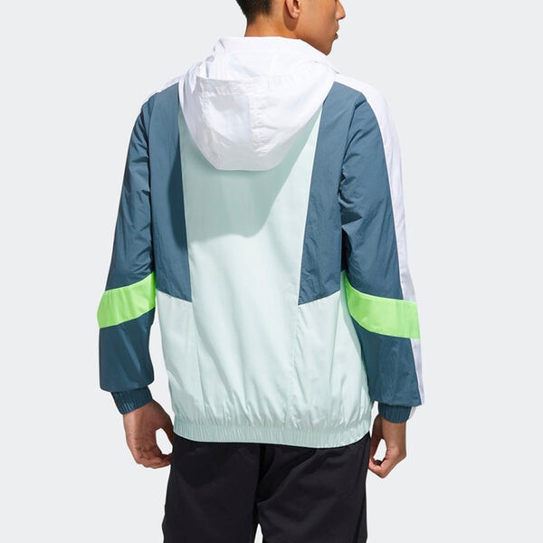Куртка Men's adidas neo SS TT / WB Sports Dotted Green Jacket, зеленый — фото 4