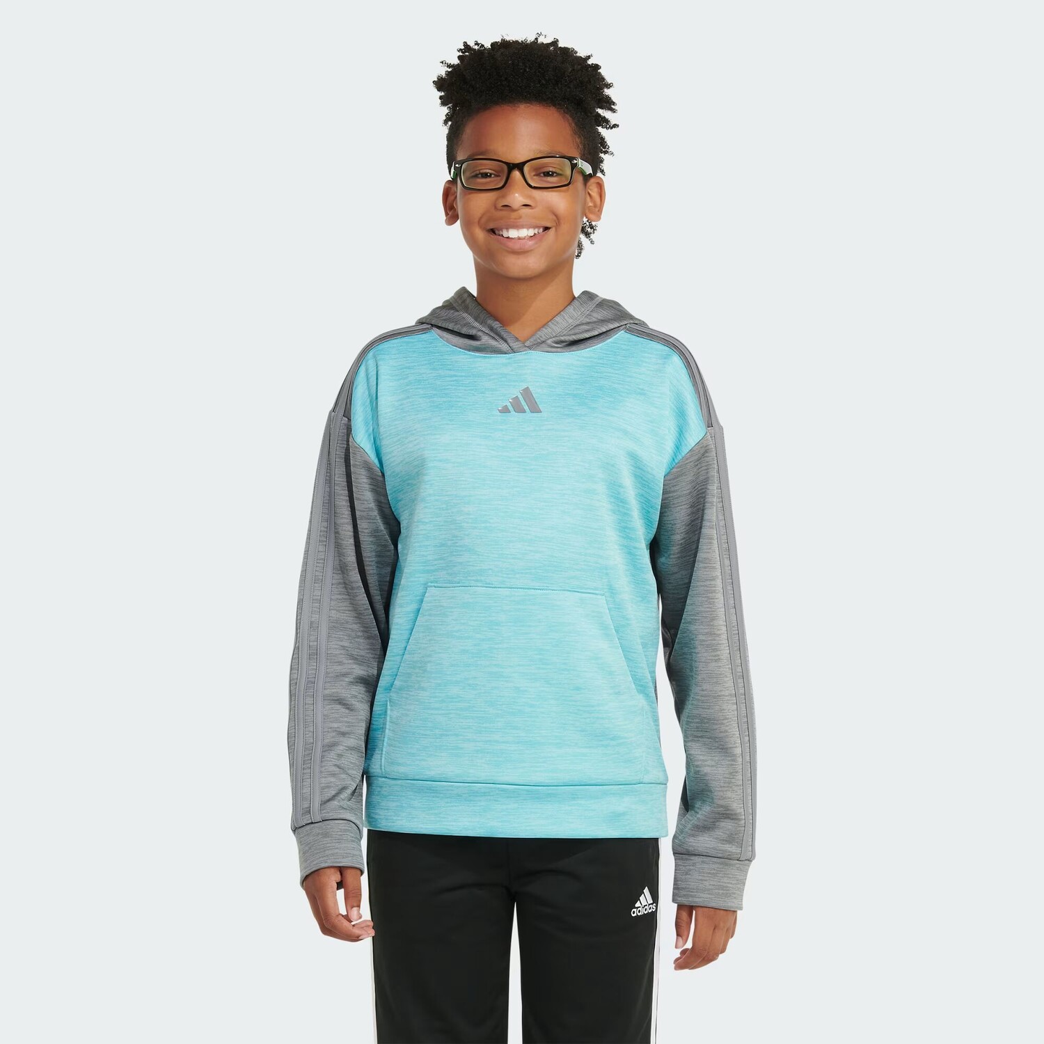 

Меланжевый пуловер с капюшоном Game and Go с длинными рукавами Adidas, цвет Medium Grey Heather