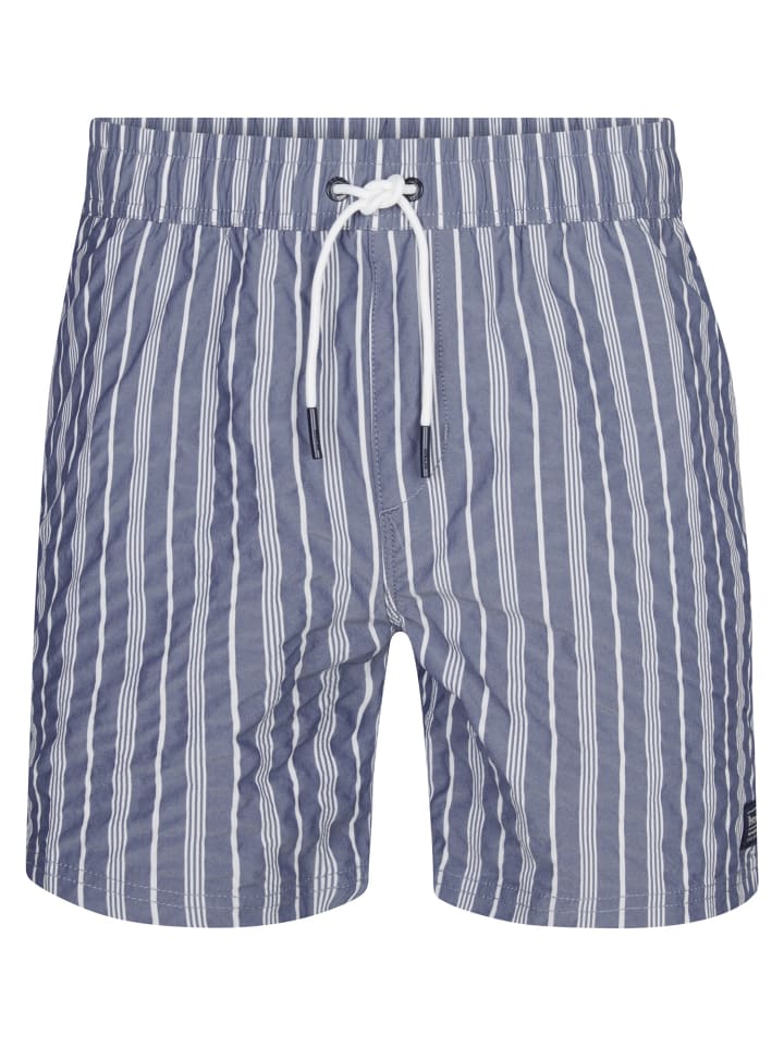 

Petrol Industries Полосатые плавки Reefway синего цвета