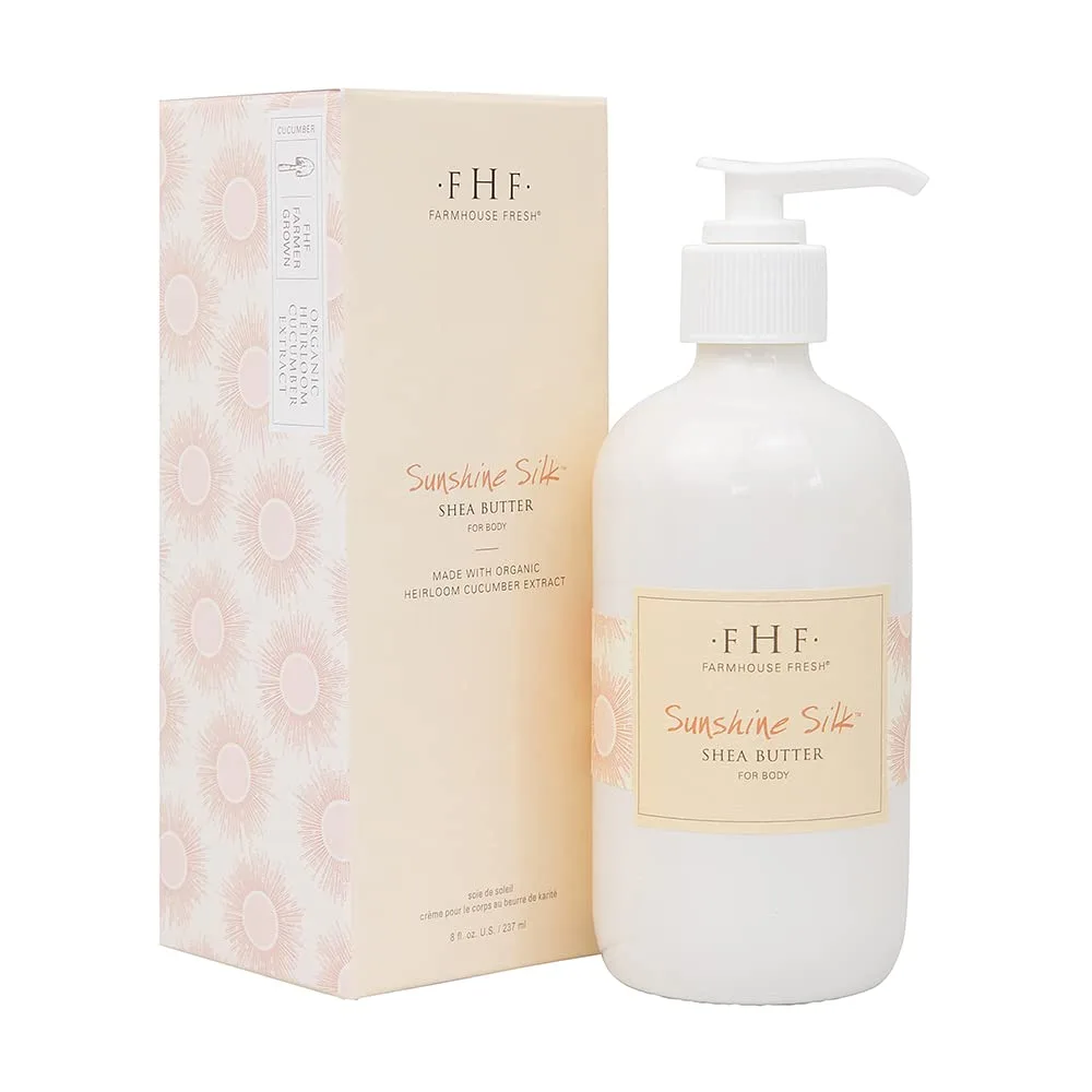 Увлажняющий лосьон для тела FarmHouse Fresh Sunshine Silk с органическим маслом ши, витамином Е, цитрусовым и ванильным ароматом, 237 мл.