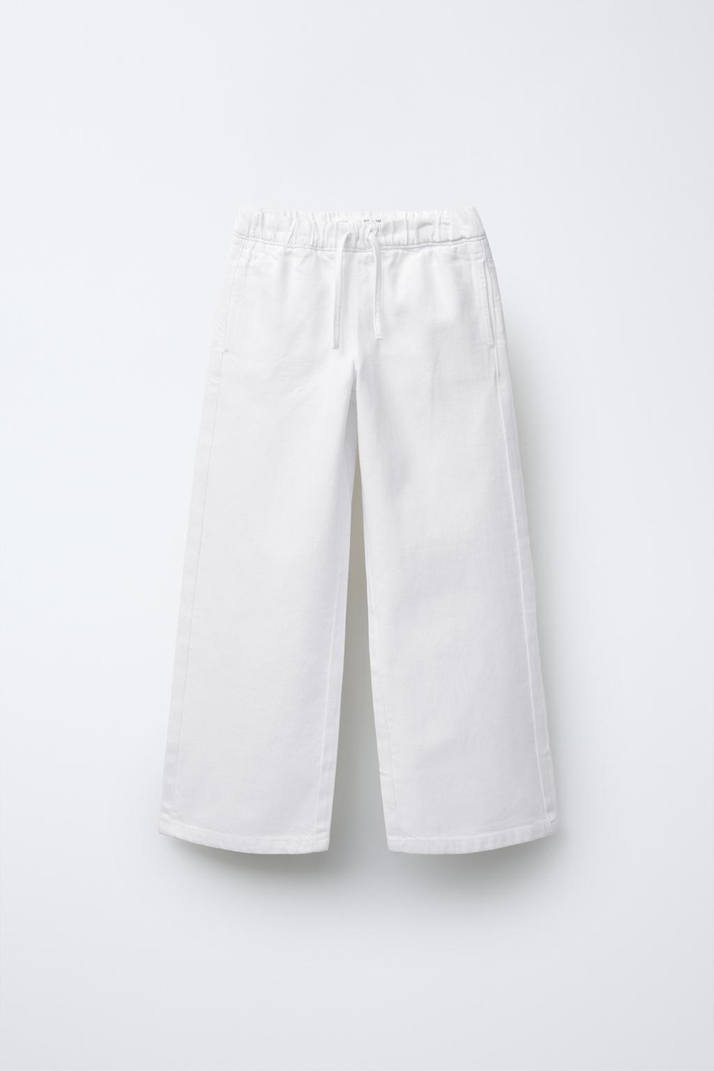 

Джинсы с широкими штанинами ZARA, белый