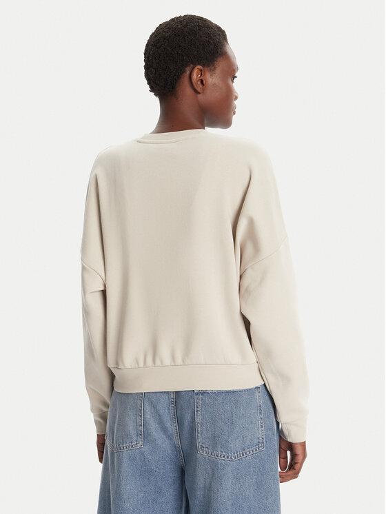 Свитшот loose fit Essentials Small Logo Feelcozy JI6069 Adidas, бежевый — фото 3