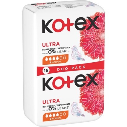 

Ультракомфортные обычные гигиенические прокладки - 16 шт. Kotex
