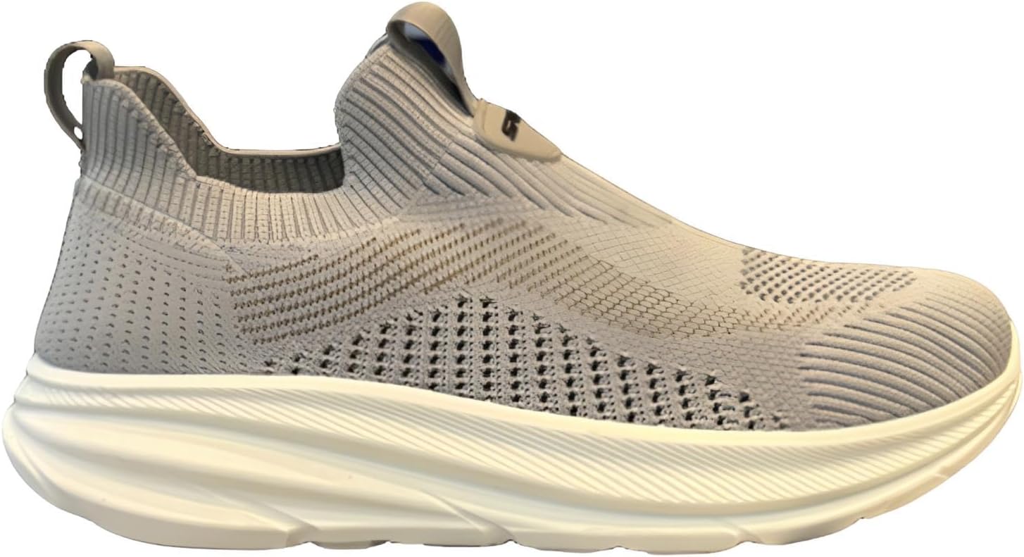 

Вязаные кроссовки в стиле носков с дышащим сетчатым верхом и белой амортизирующей подошвой, доступные в сером, черном и белом цветах Generic