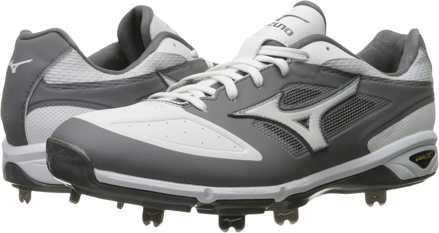 Мужские бейсбольные кроссовки Mizuno Dominant IC, серый/белый — фото 2
