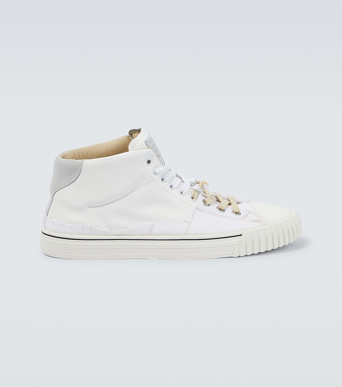 

Высокие кожаные кроссовки New Evolution Maison Margiela, белый, Белый;серый, Высокие кожаные кроссовки New Evolution Maison Margiela, белый