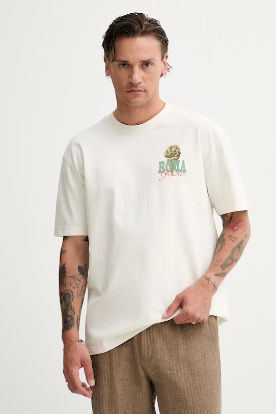 

Хлопковая футболка Hollister Co., бежевый