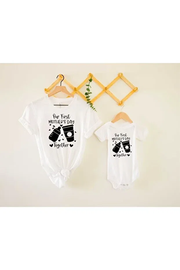 Детская футболка с принтом First Mother's Day Mother's T-Shirt, Baby Bodysuit Hediyenza, White