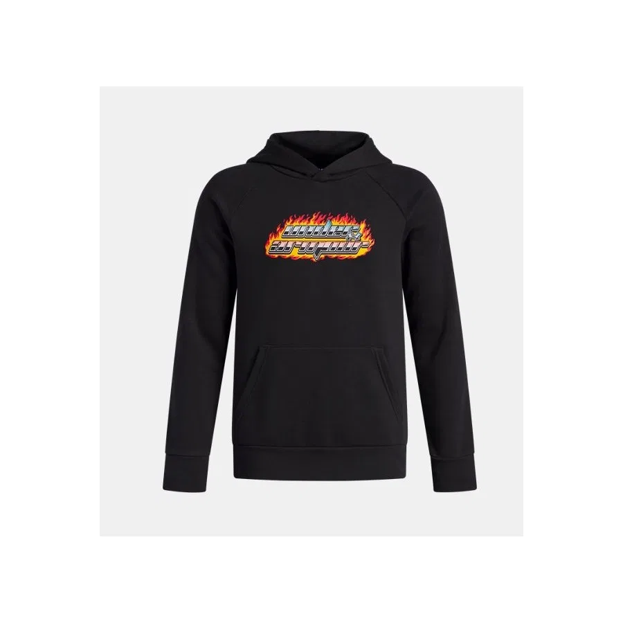 Детский свитшот с капюшоном и флисовой подкладкой UA Rival Fleece Flamin Under Armour, Черный
