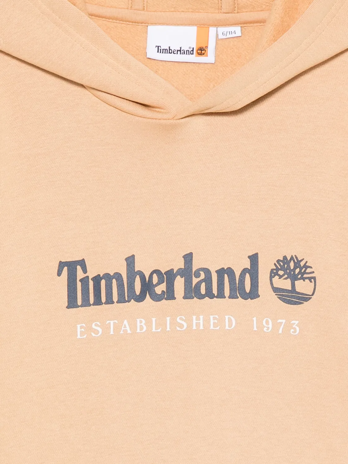 Худи с логотипом Timberland Kids, нейтральные цвета — фото 3