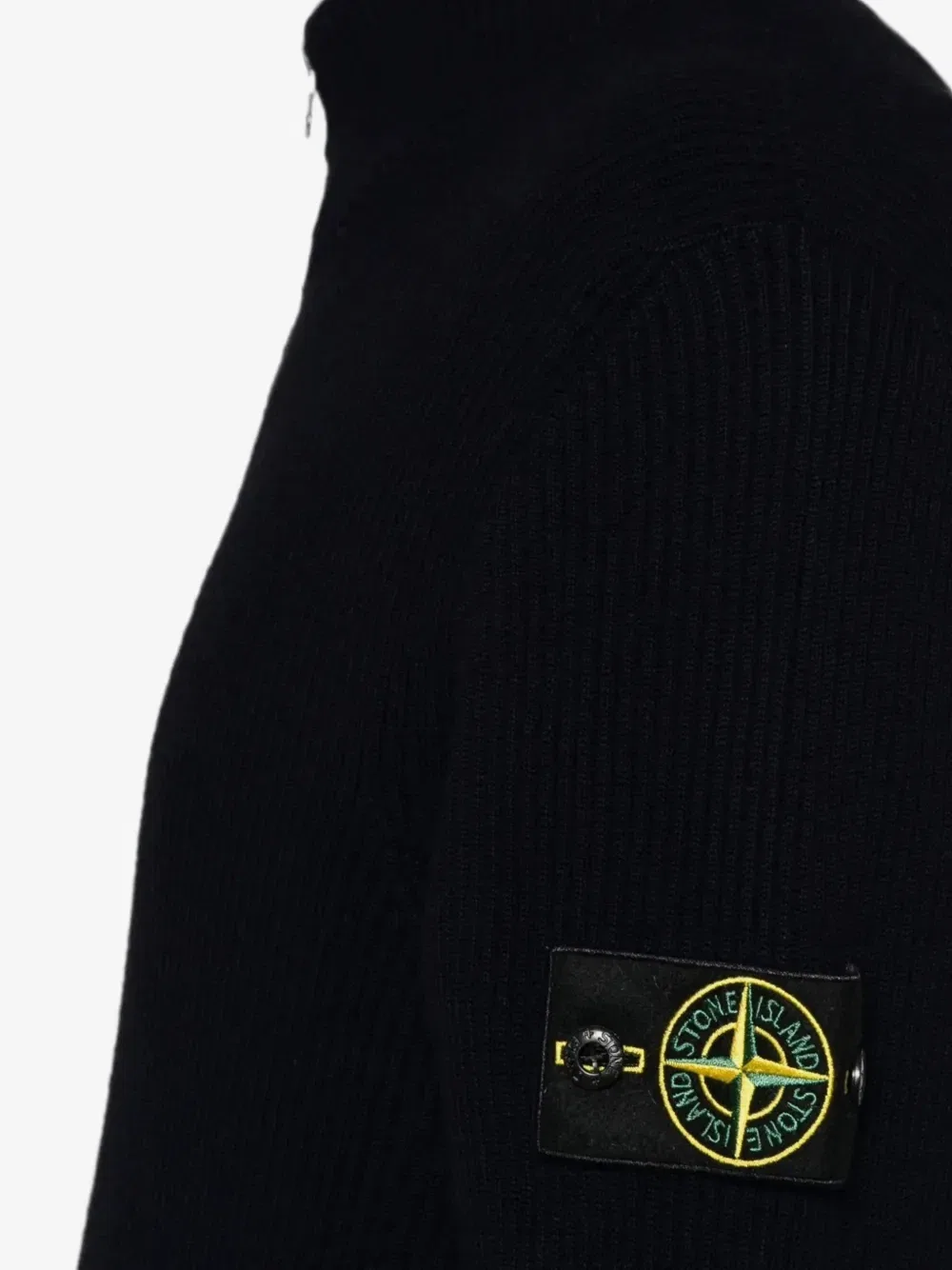 Джемпер на молнии из полностью рубчатой шерсти RWS 5100017 Stone Island, черный — фото 3