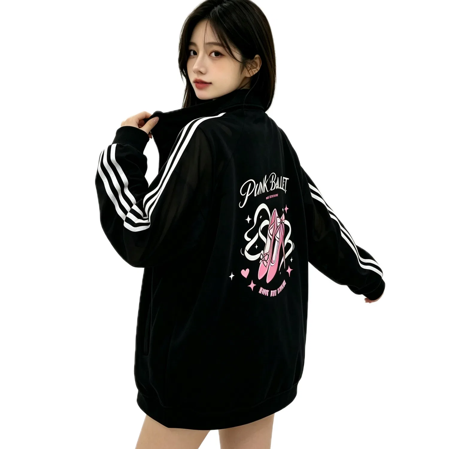 Мужская куртка с высоким воротником Adidas ESSENTIALS, Black — фото 4