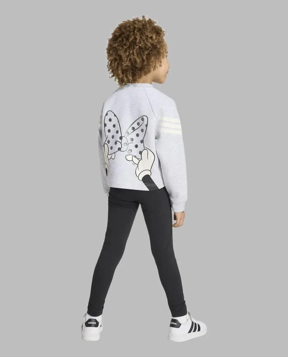 Детский спортивный костюм для девочек с принтом adidas Disney Minnie Mouse, Gray — фото 2
