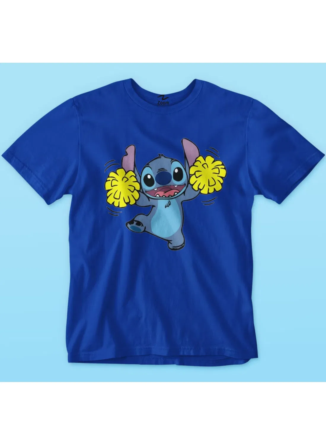 Футболка с принтом Cheer leader stitch Zoom, синий