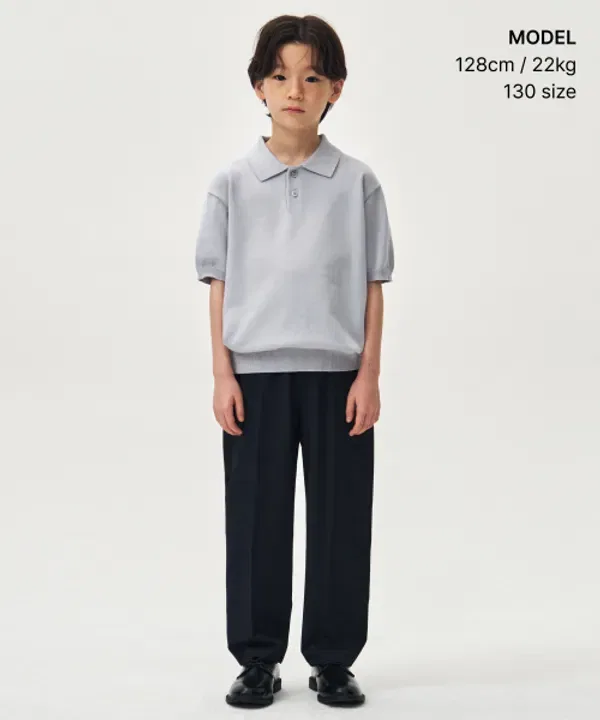 Водолазка из супимы хлопка, Polo, Musinsa Standard Kids, светло-голубой — фото 2